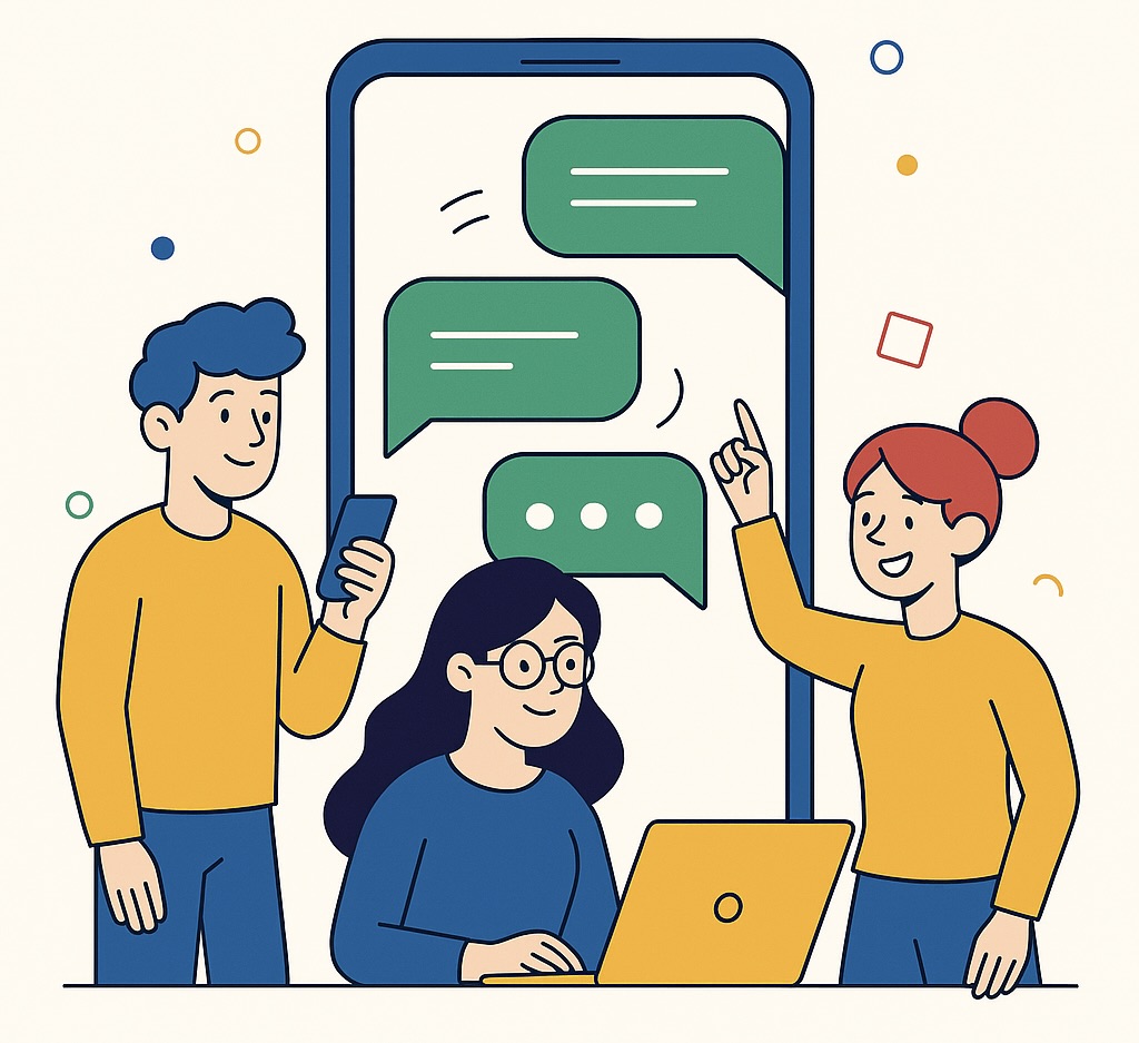 Mass texting illustration